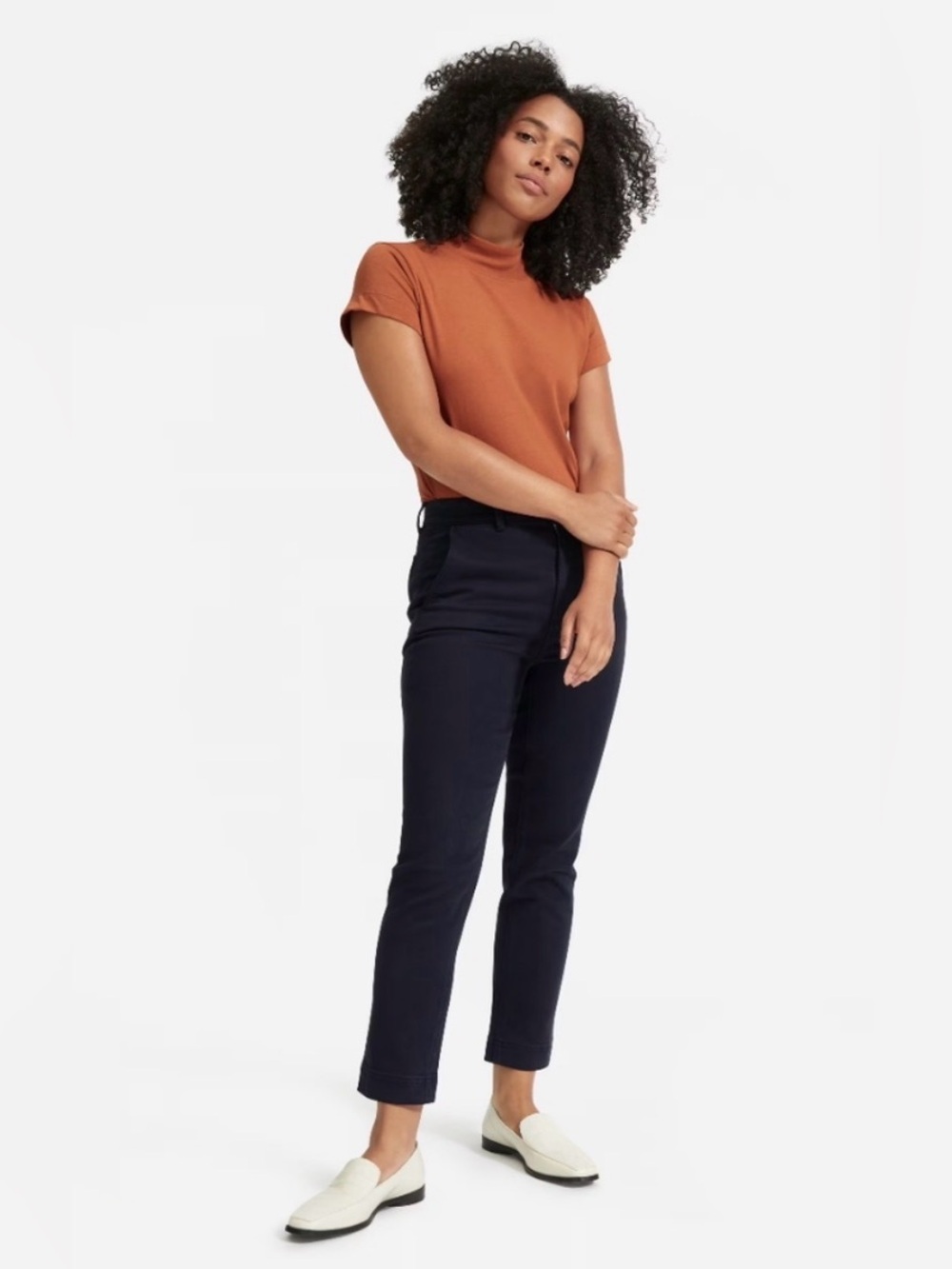 Everlane The Slim Leg Crop Size 6 Black Pants Neutral Staple Monochrome